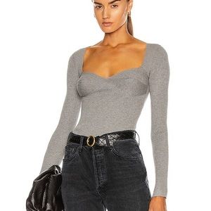 Fleur Du Mal NWT SWEATHEART NECKLINE BODYSUIT